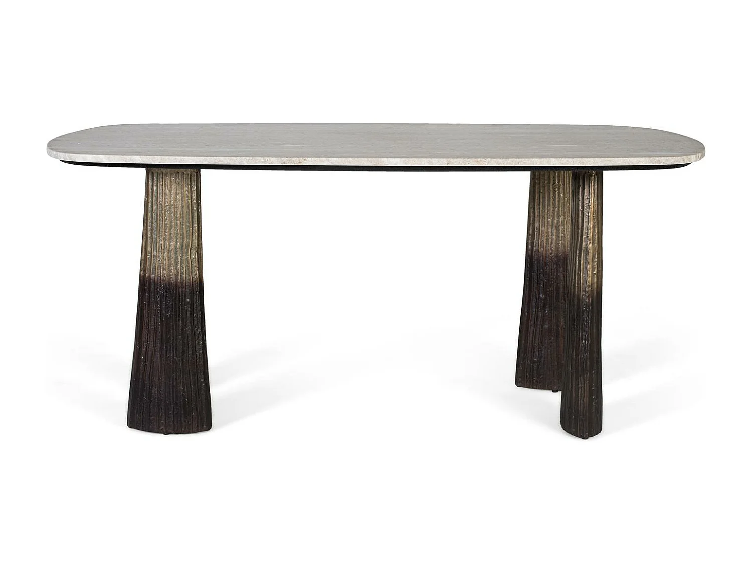 Stół jadalny z owalnym blatem marmurowym 180 cm