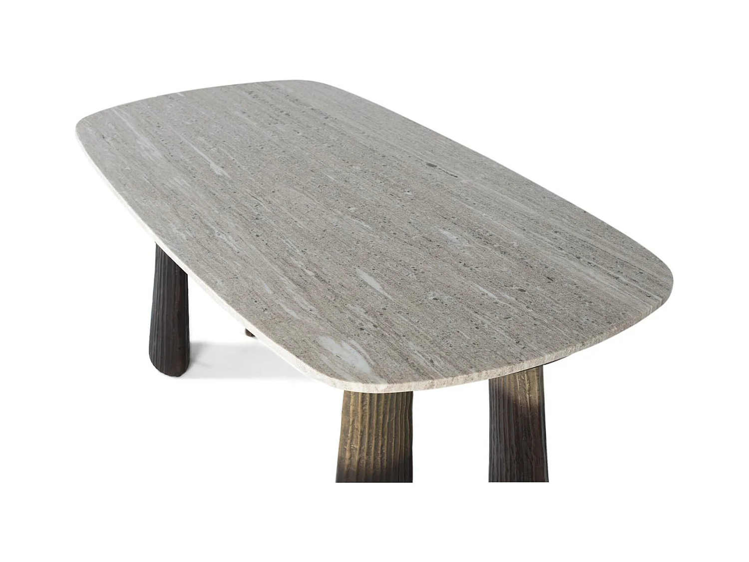 Stół jadalny z owalnym blatem marmurowym 180 cm