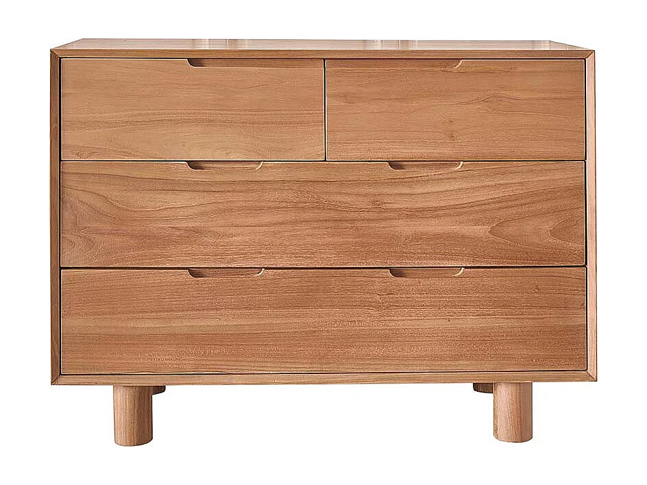 Commode en bois teck massif 110 cm