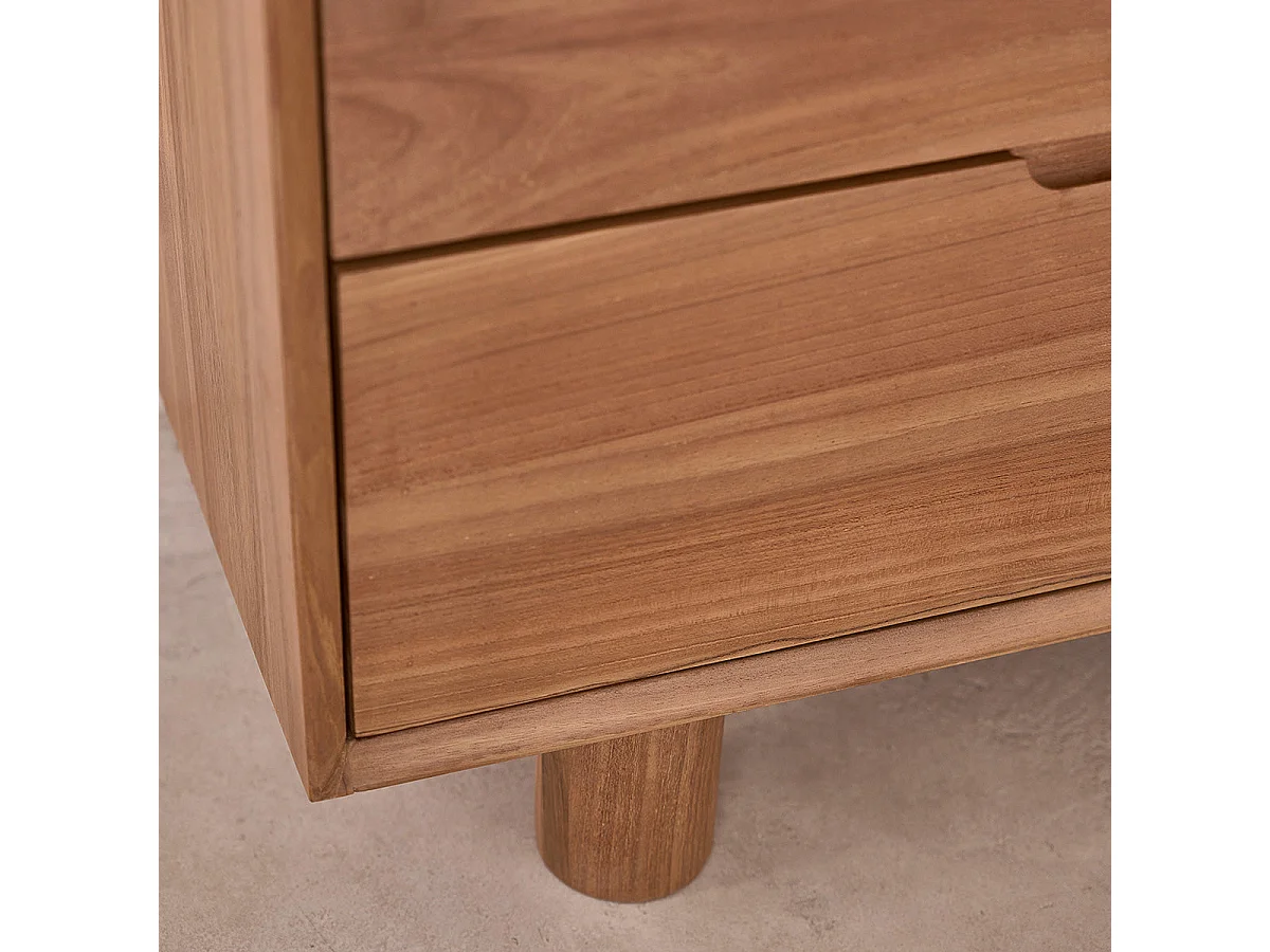 Commode en teck massif 110 cm 4 tiroirs