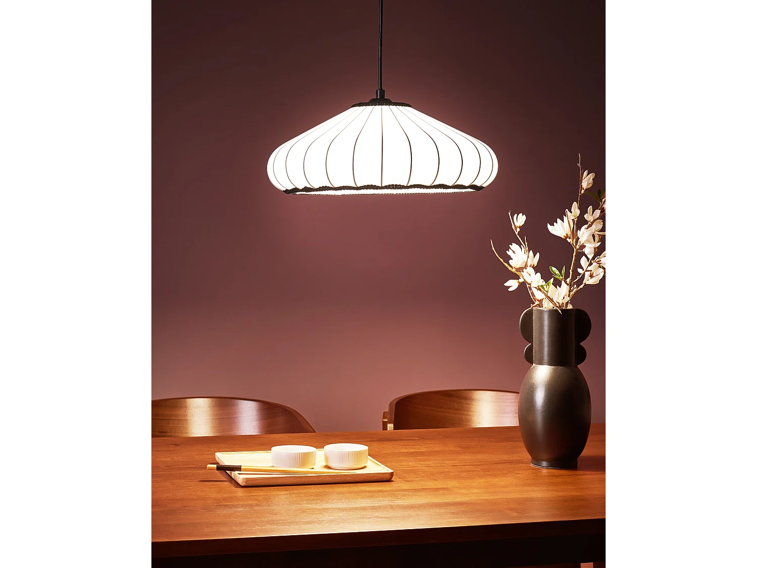 Lampe suspension ZULIA Matière synthétique Blanc