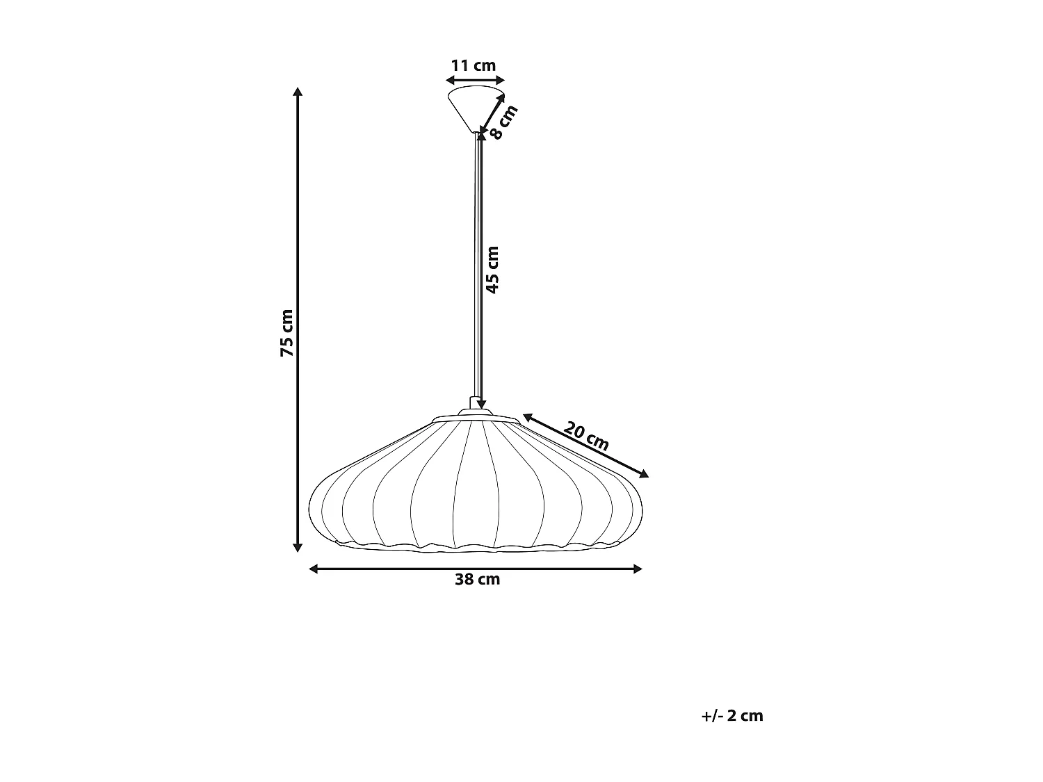 Lampe suspension ZULIA Matière synthétique Blanc