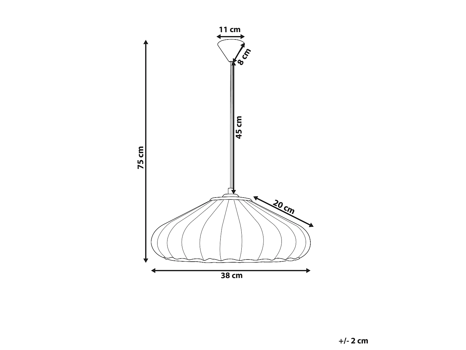 Lampe suspension ZULIA Matière synthétique Blanc