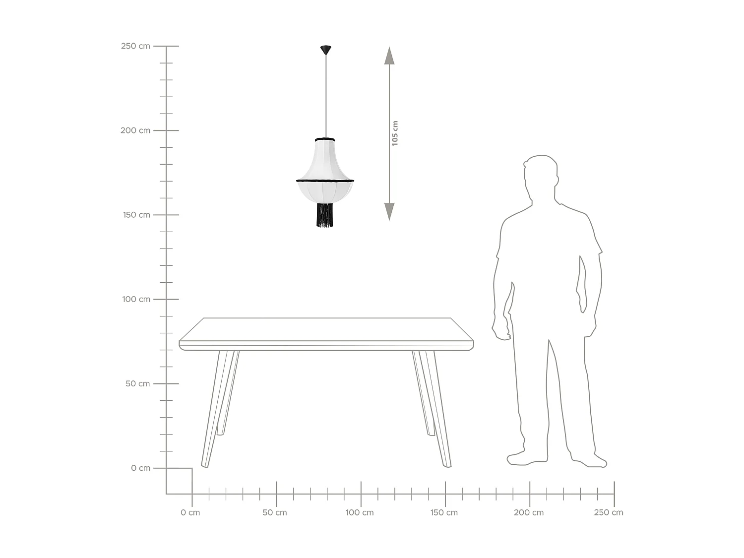 Lampe suspension ARAGUA Blanc