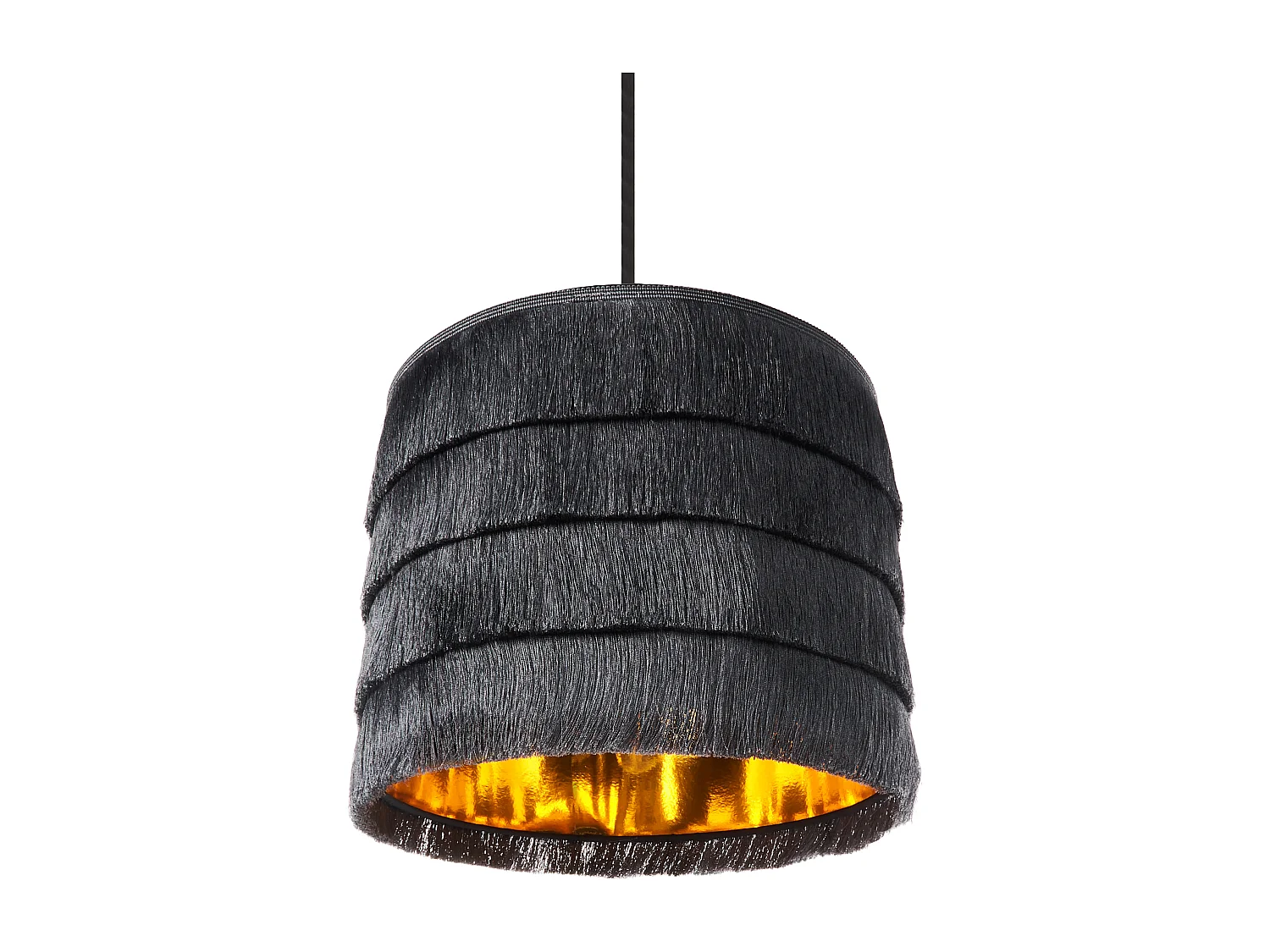 Lampe suspension SUAPURE Tissu Noir