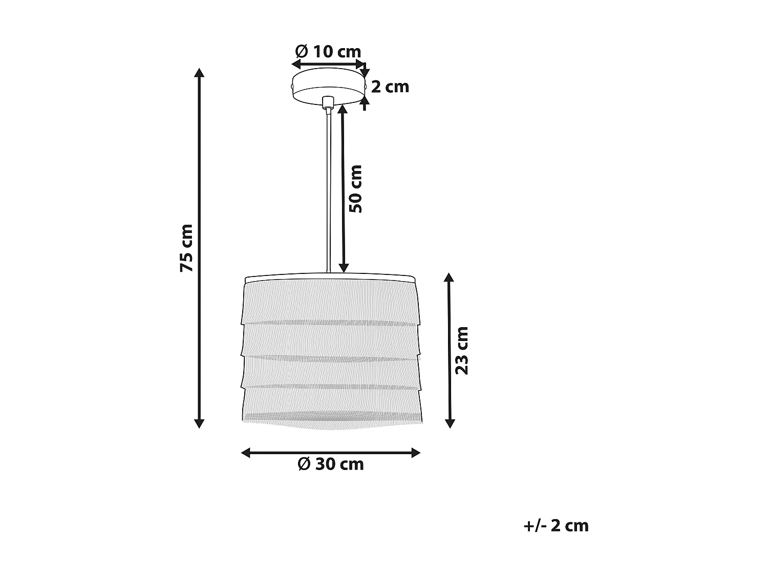 Hängelampe SUAPURE Stoff Schwarz