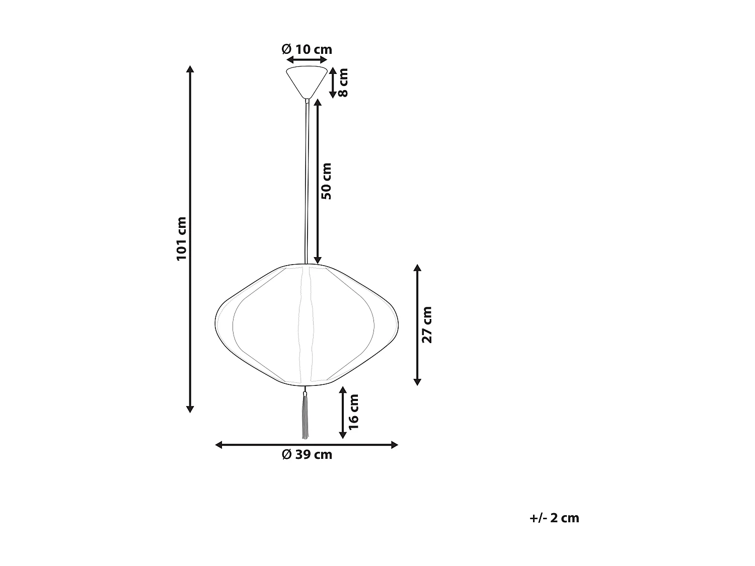 Lampa wisząca TUCURO Biały