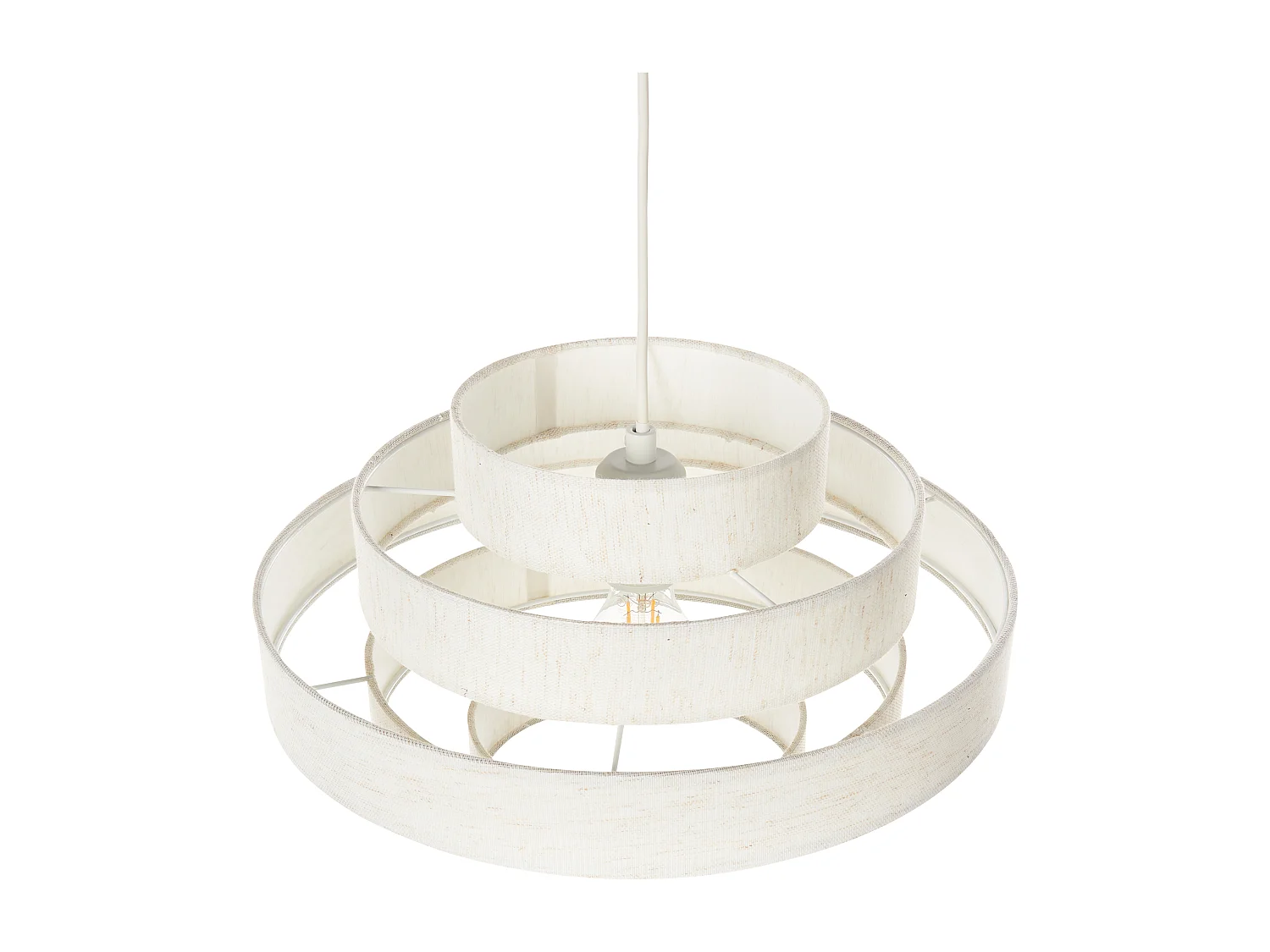 Hanglamp EREBATO Linnen Gebroken wit