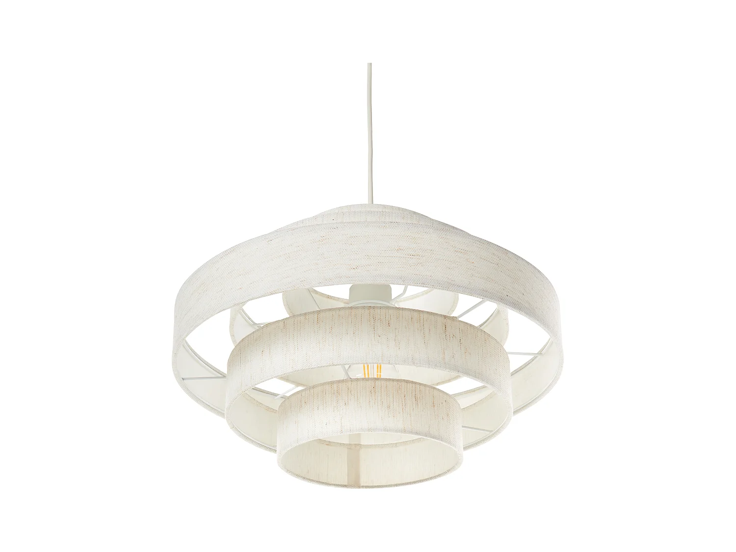 Lampadario EREBATO Lino Bianco sporco
