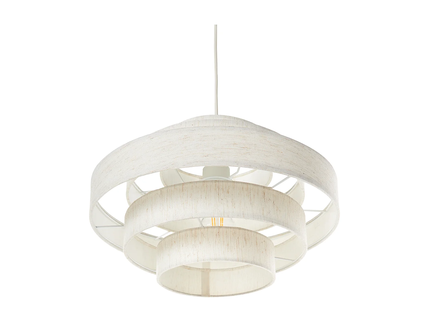 Lampe suspension EREBATO Lin Blanc cassé