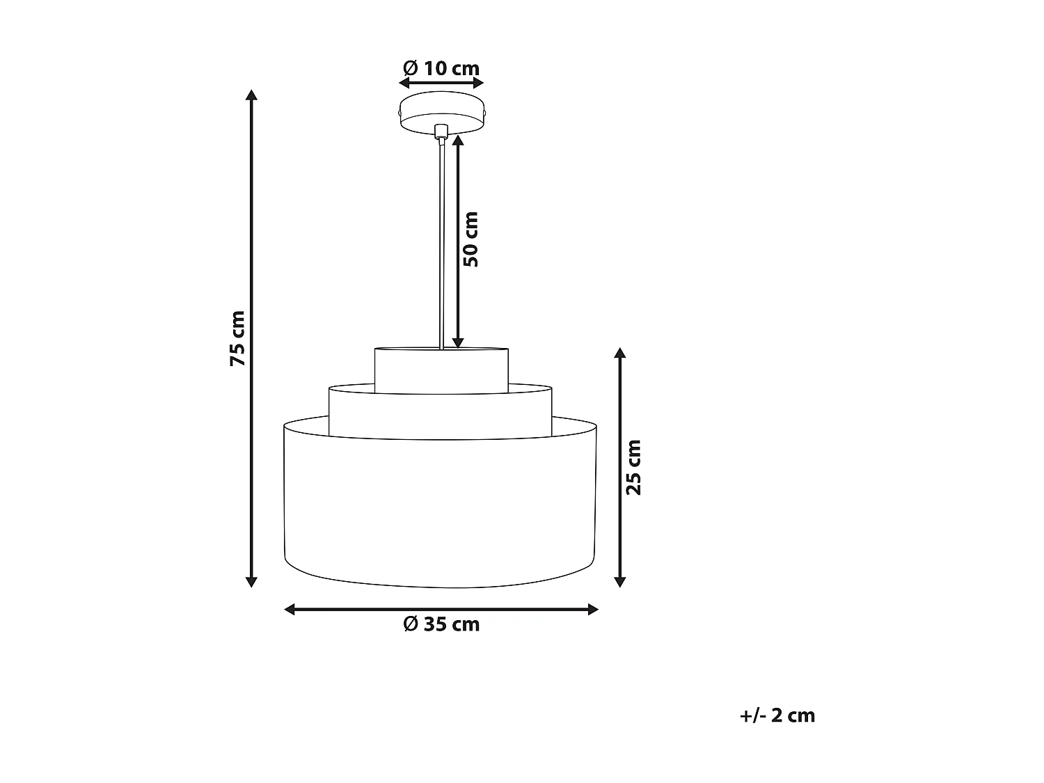 Lampe suspension MASPARRO Lin Marron
