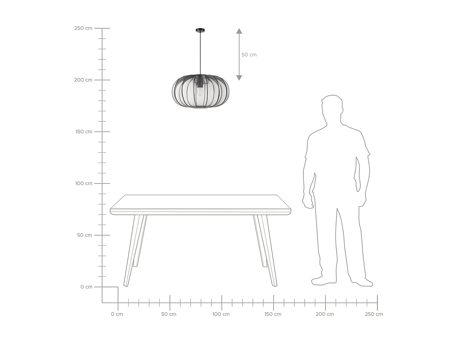 Lampe suspension TOCUYO Noir