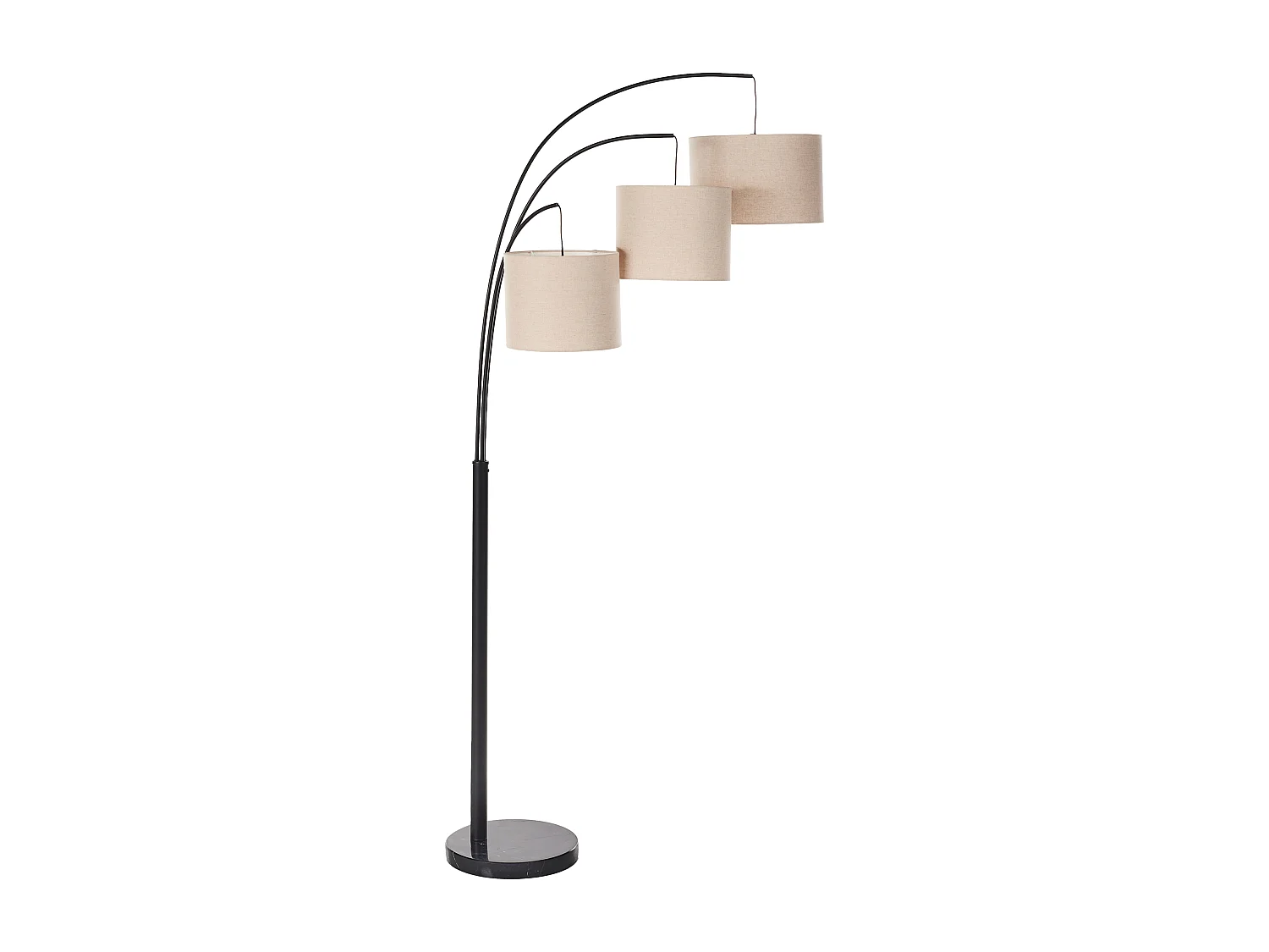 Stehlampe CARONI Leinen Beige