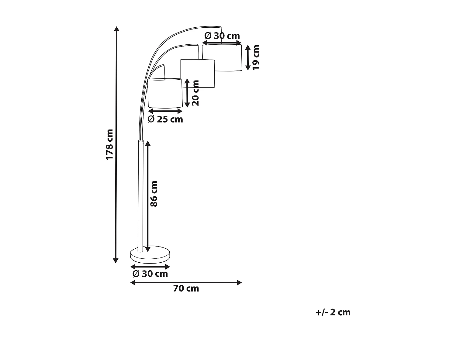 Lampadaire CARONI Lin Beige