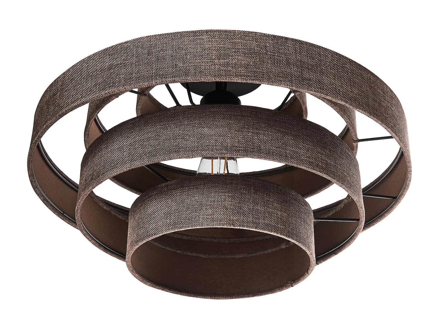 Lampa sufitowa EREBATO Len Brązowy