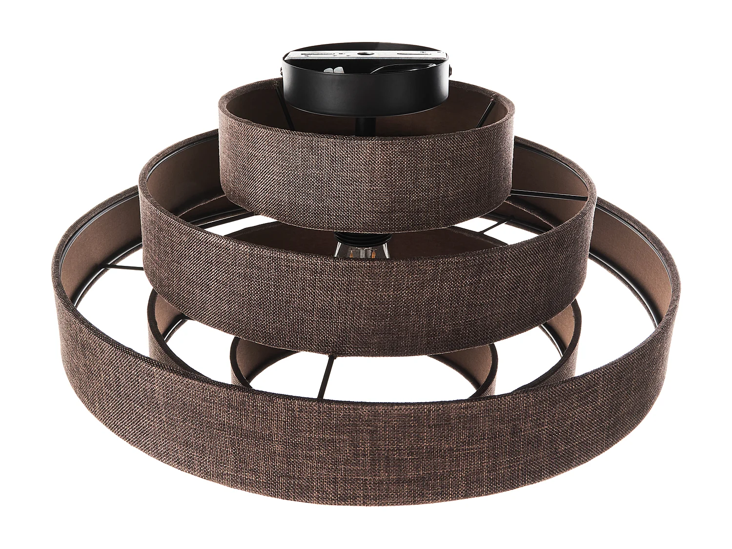 Lampa sufitowa EREBATO Len Brązowy