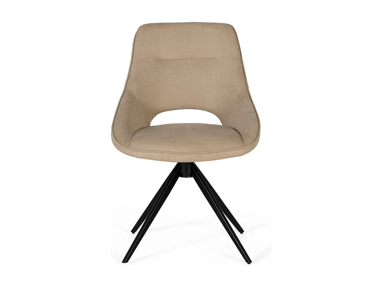 Set van twee draaistoelen bekleed met stof en stalen structuur