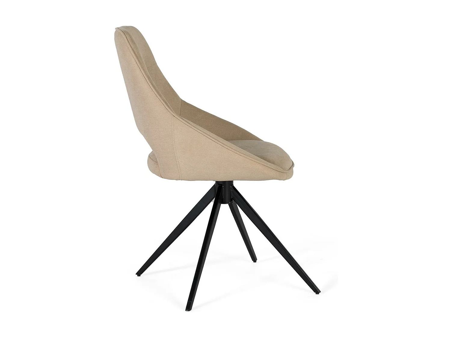 Set van twee draaistoelen bekleed met stof en stalen structuur