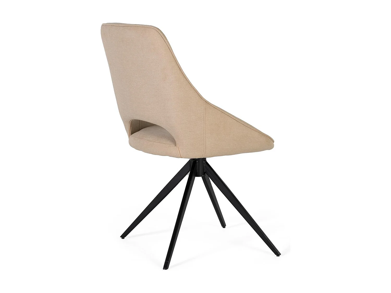 Set van twee draaistoelen bekleed met stof en stalen structuur