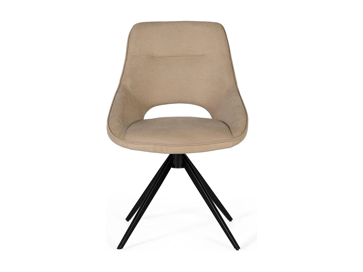 Set de 2 chaises pivotantes recouvertes de tissu