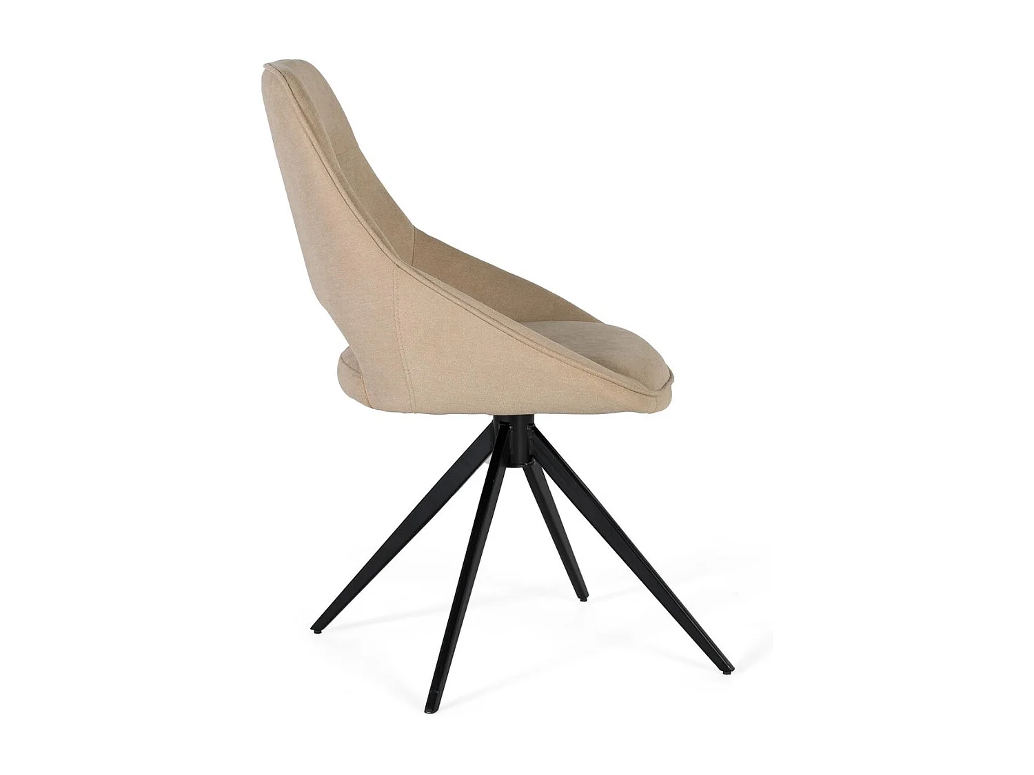 Set de 2 chaises pivotantes recouvertes de tissu