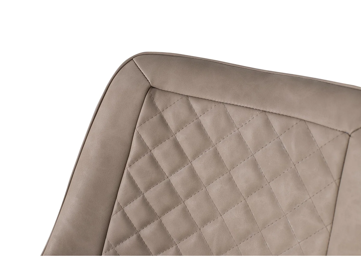 Set van twee stoelen in beige PU-materiaal.