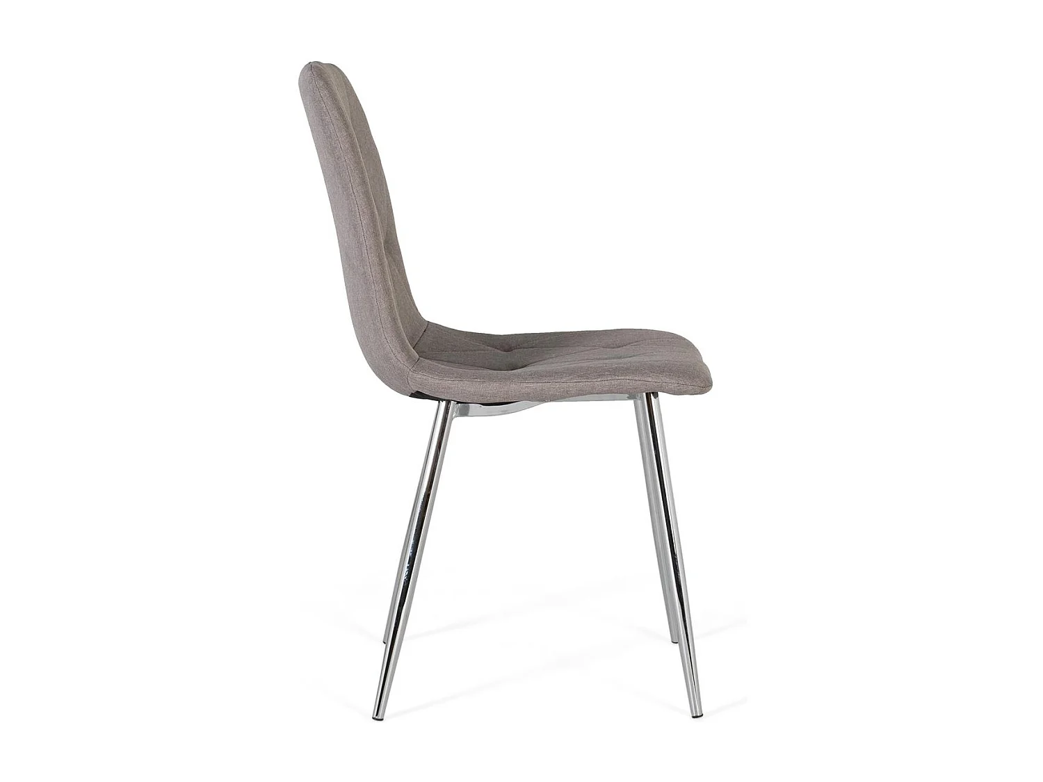 Lot de 4 chaises avec dossier et assise capitonnés gris