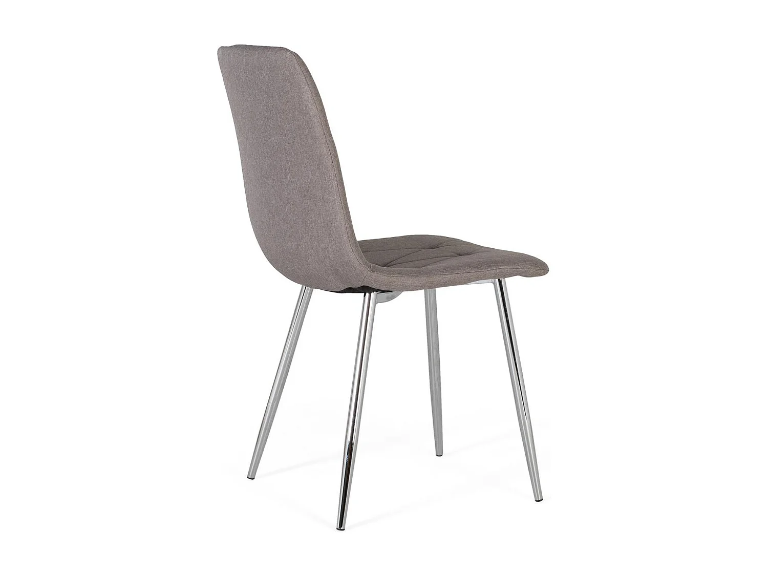 Lot de 4 chaises avec dossier et assise capitonnés gris