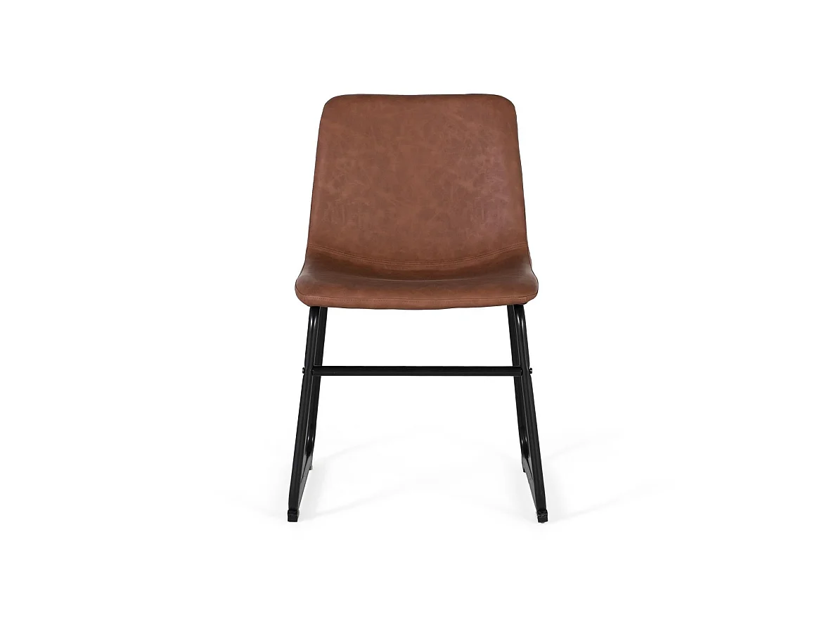 Fauteuil rembourré en PU 58 cm, style contemporain - 80x50x54