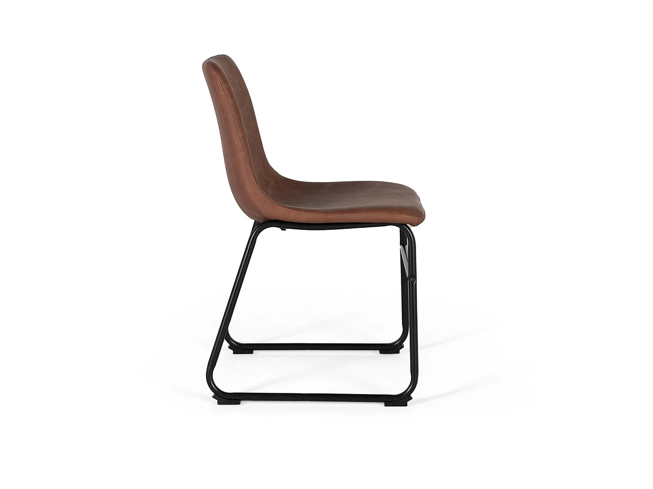 Fauteuil rembourré en PU 58 cm, style contemporain - 80x50x54