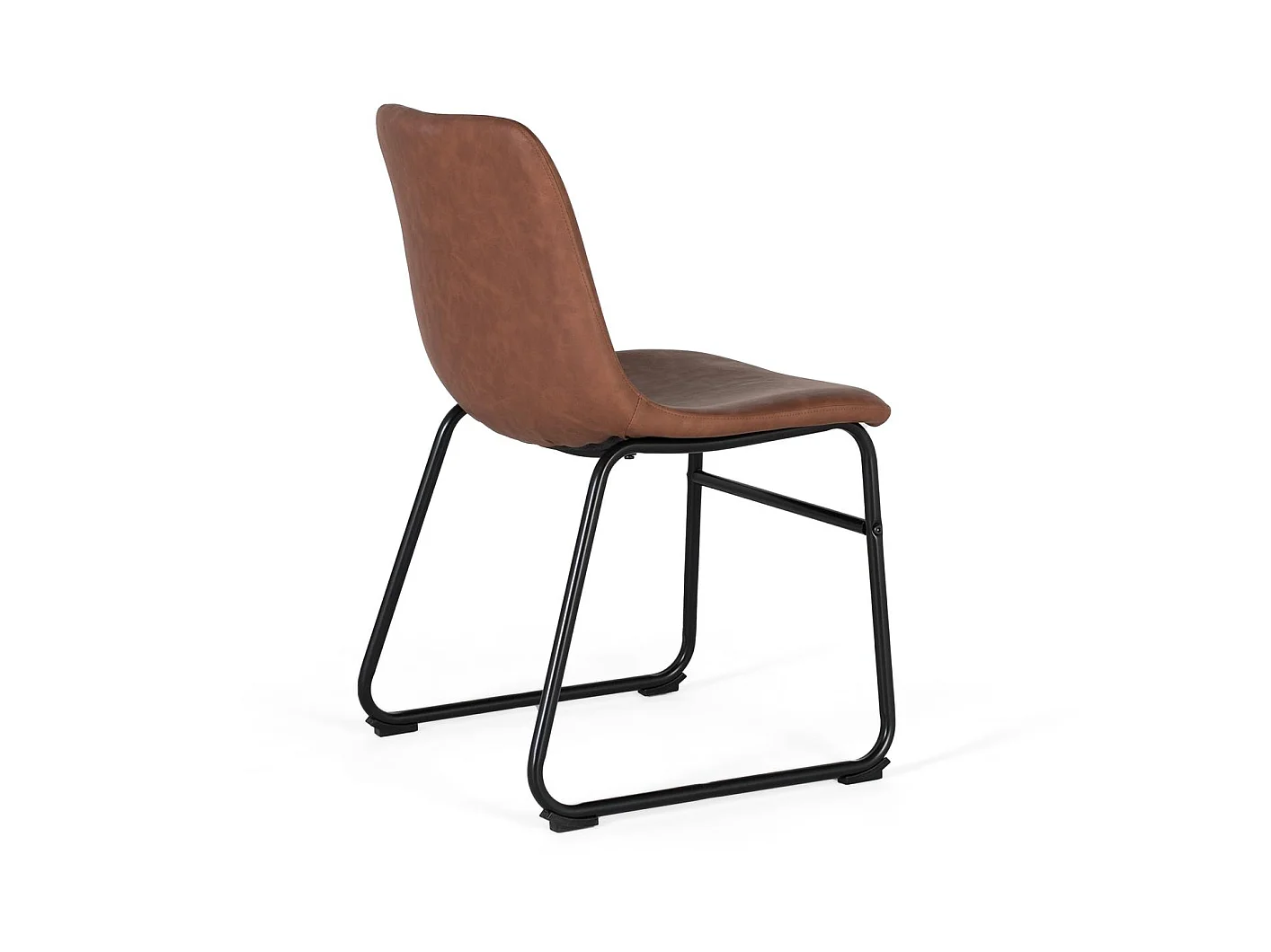 Fauteuil rembourré en PU 58 cm, style contemporain - 80x50x54