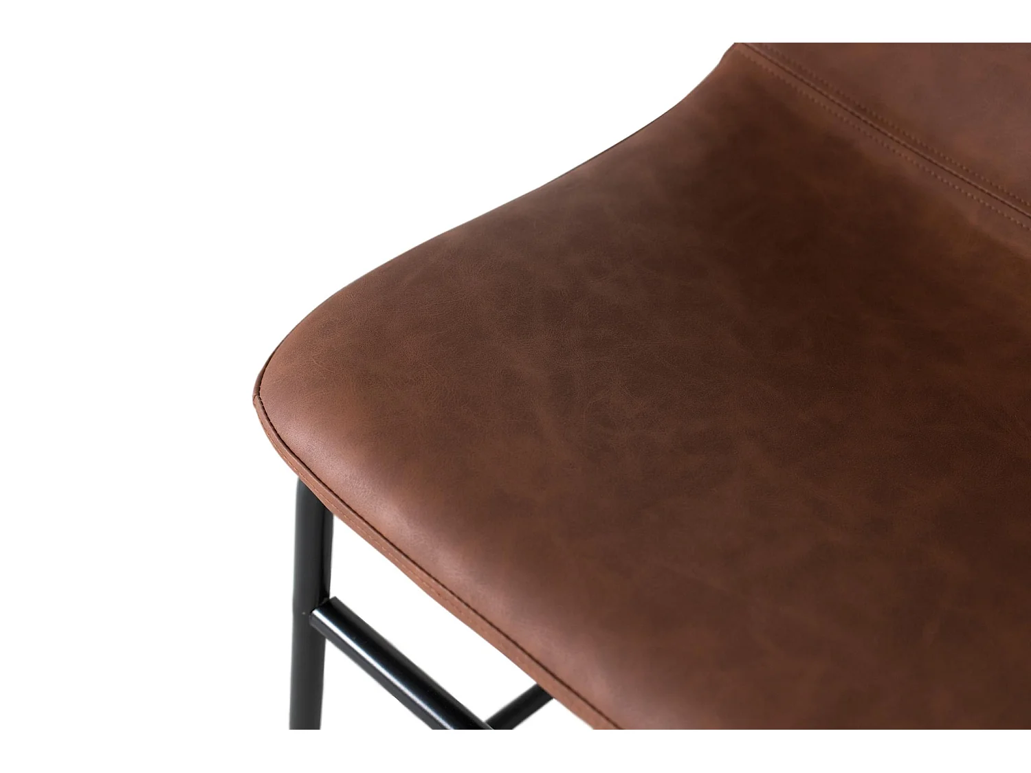 Fauteuil rembourré en PU 58 cm, style contemporain - 80x50x54