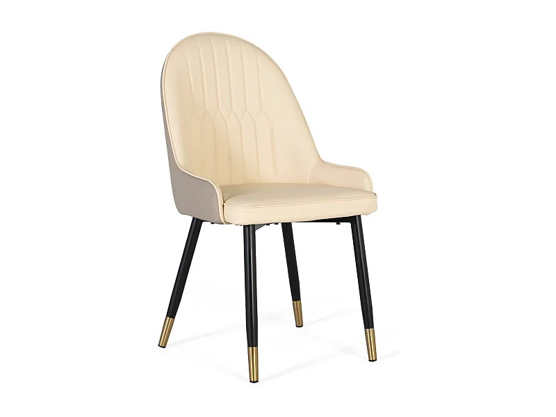 Set van 4 stoelen bekleed met PU en stalen poten