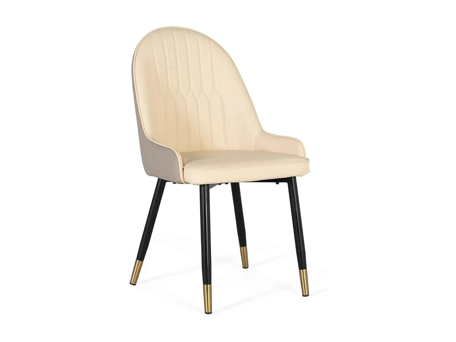 Ensemble de 4 chaises recouvertes et pieds en acier