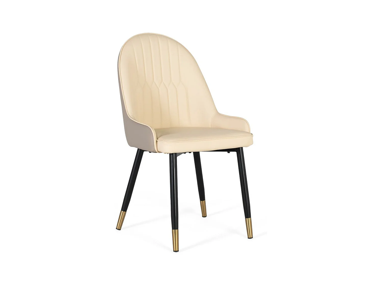 Ensemble de 4 chaises recouvertes et pieds en acier