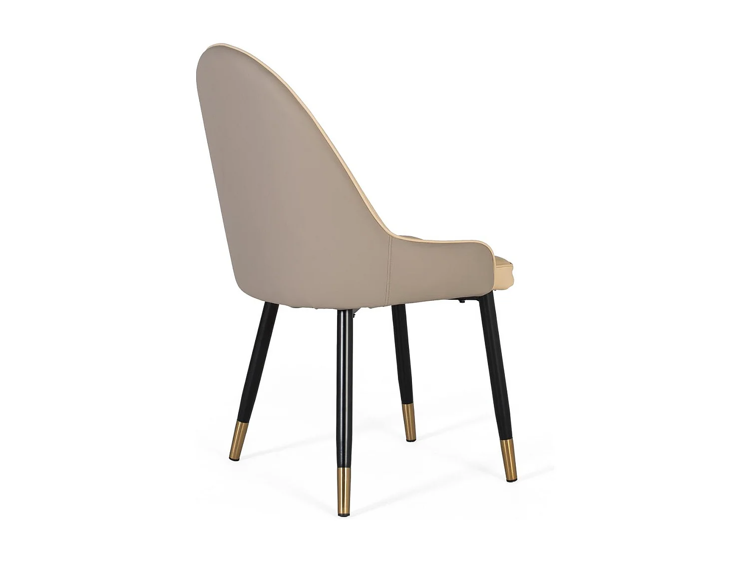 Ensemble van 4 overdekte ligstoelen en stalen poten