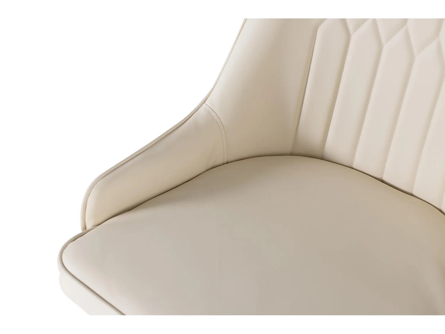 Ensemble van 4 overdekte ligstoelen en stalen poten