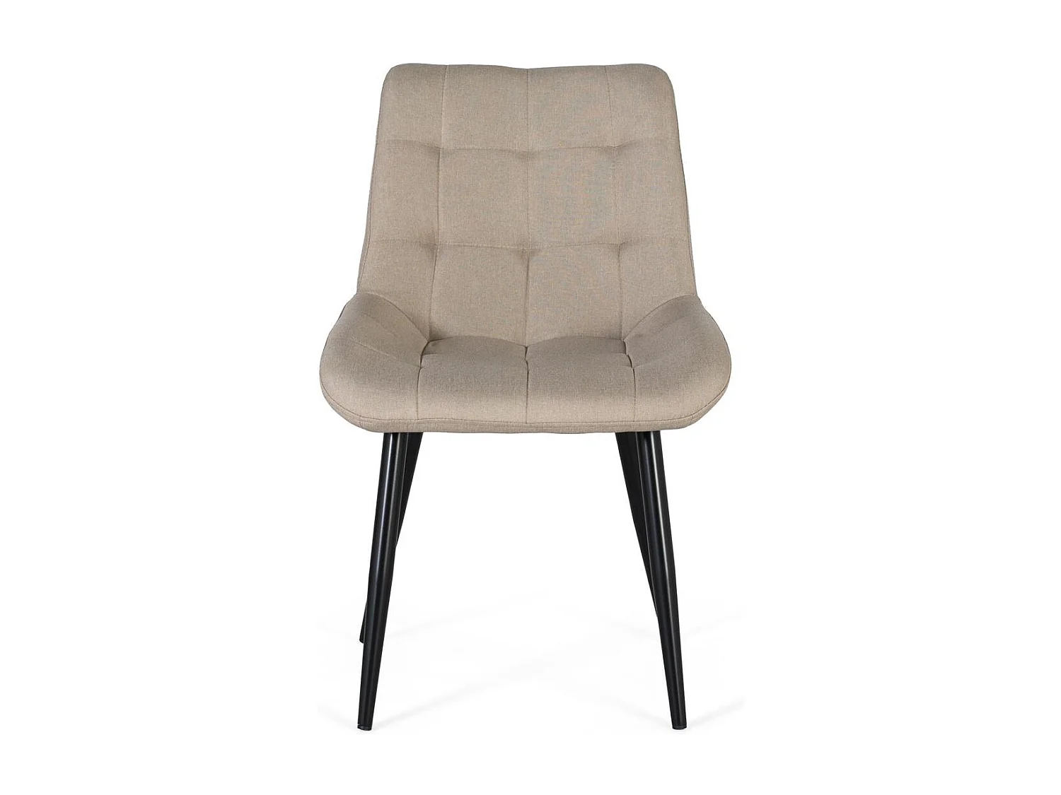 Ensemble de 2 chaises tapissées de tissu beige