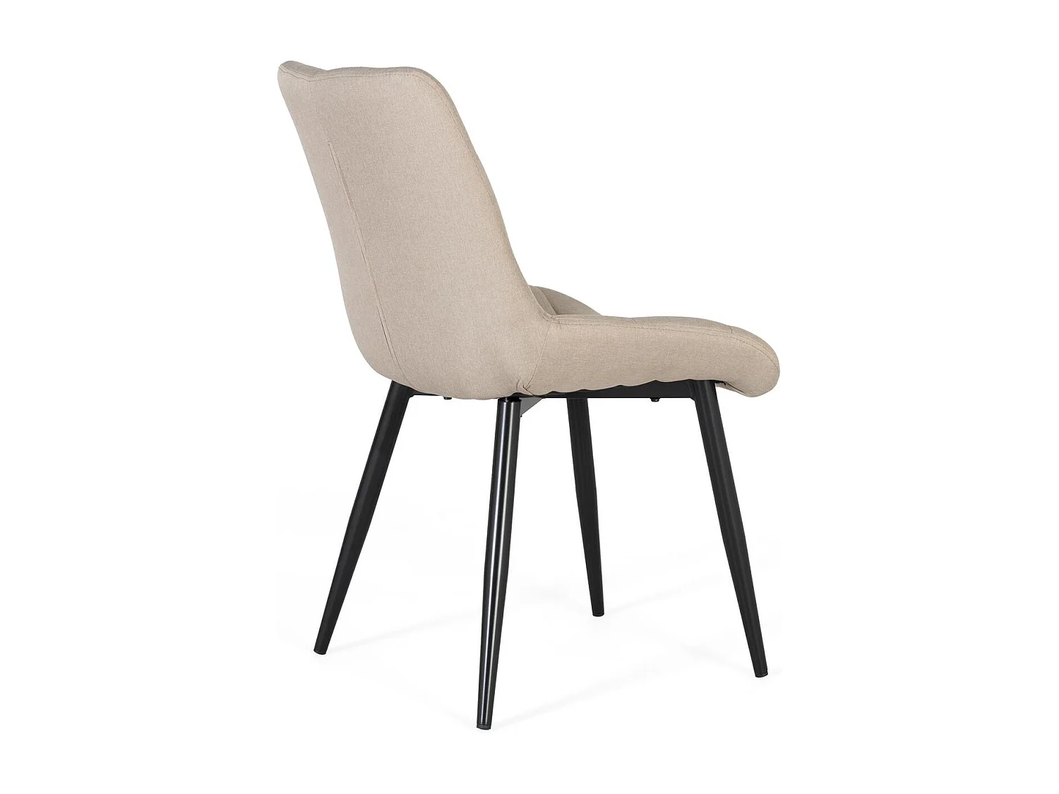 Ensemble de 2 chaises tapissées de tissu beige