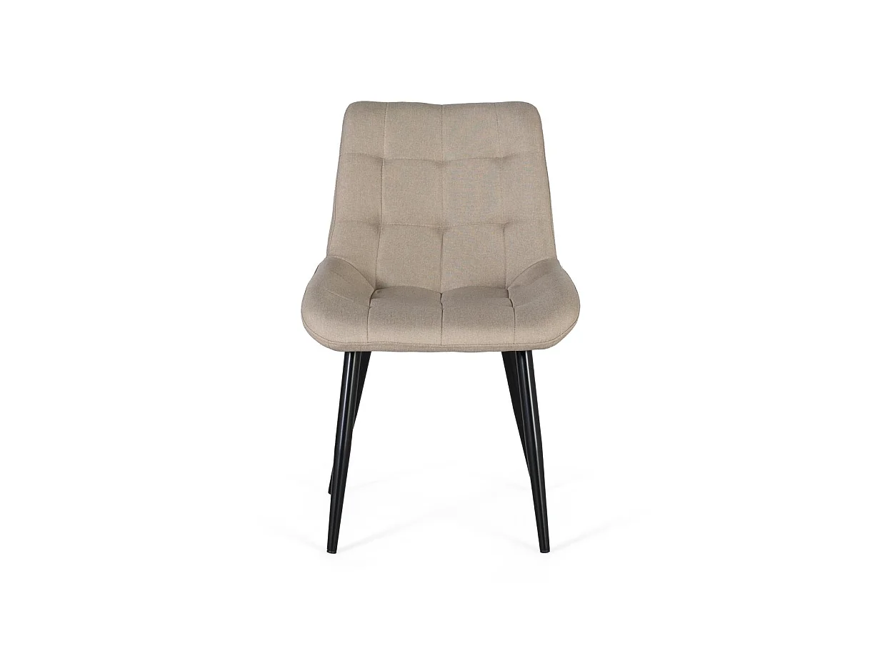 Sæt med 2 stole betrukket med beige stof