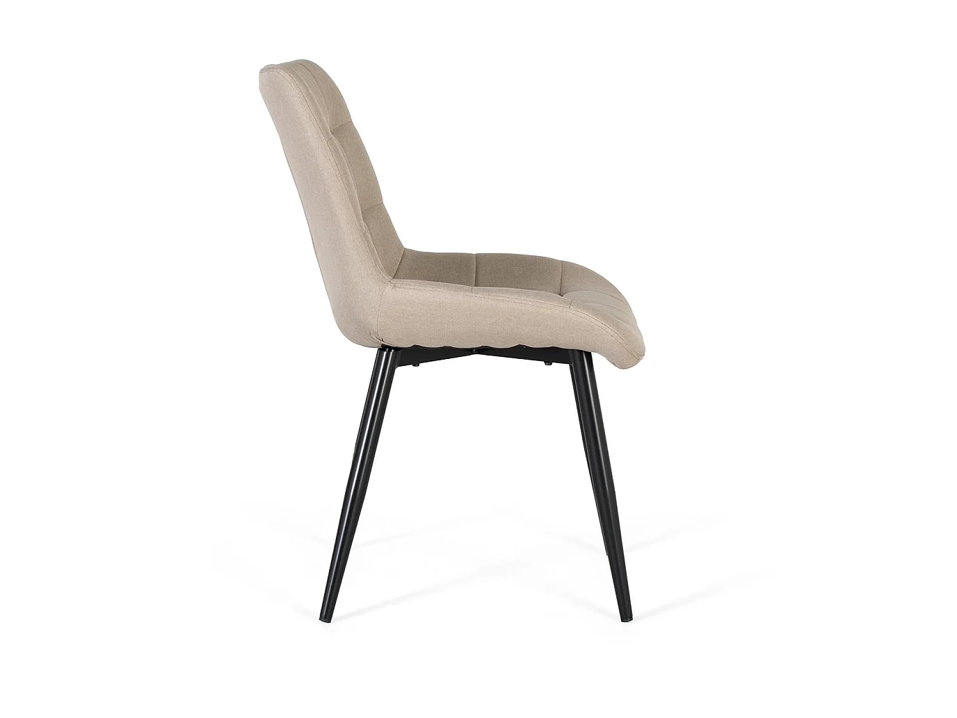 Sæt med 2 stole betrukket med beige stof