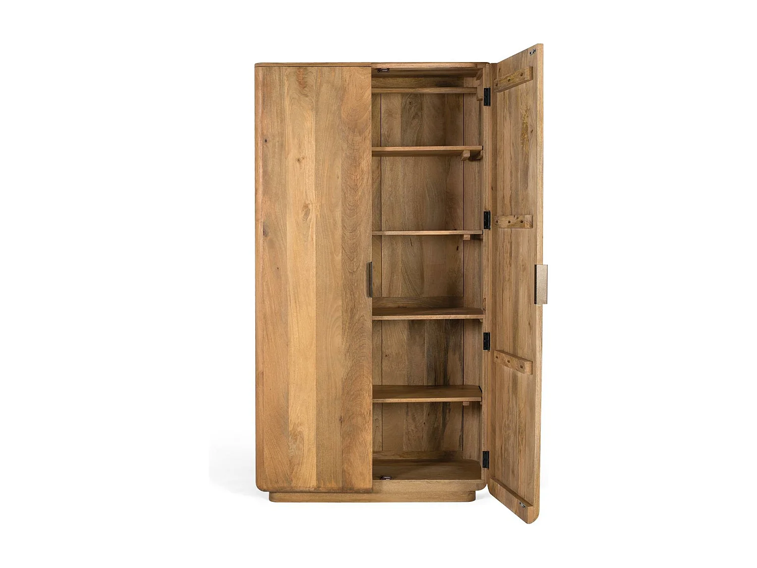 Armoire en bois de manguier aux coins arrondis