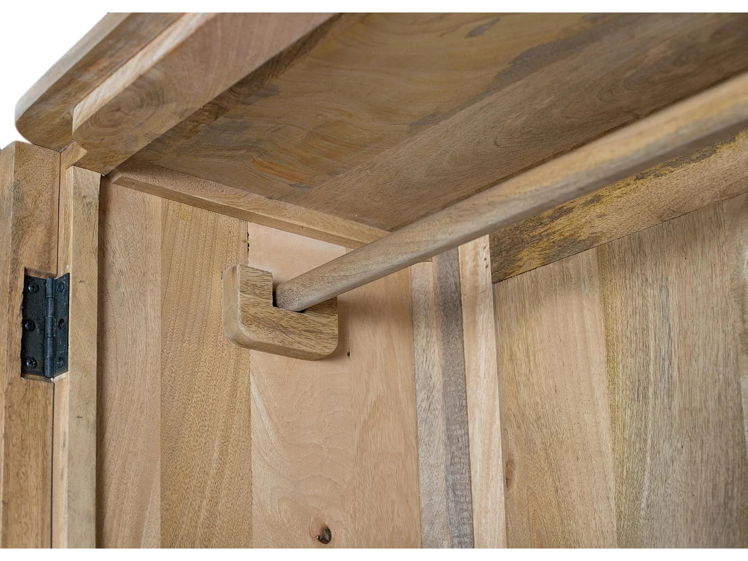 Kast en bois de manguier aux munten arrondis