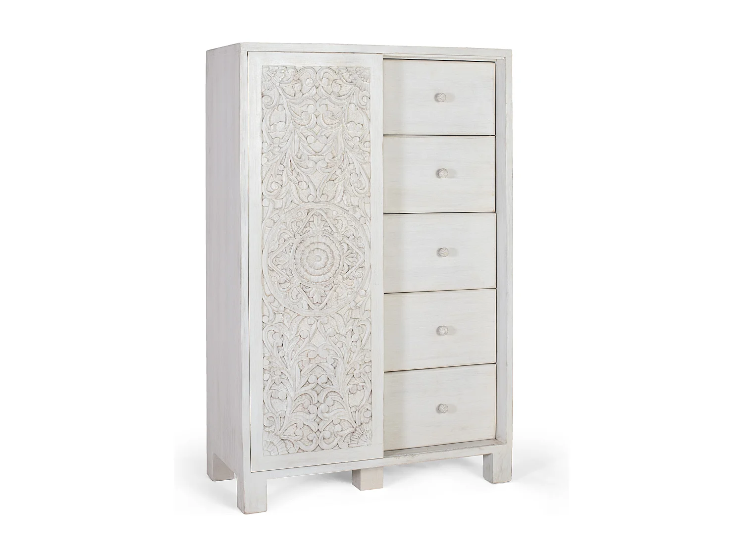 Armadio realizzato in legno di mango con ante scorrevoli