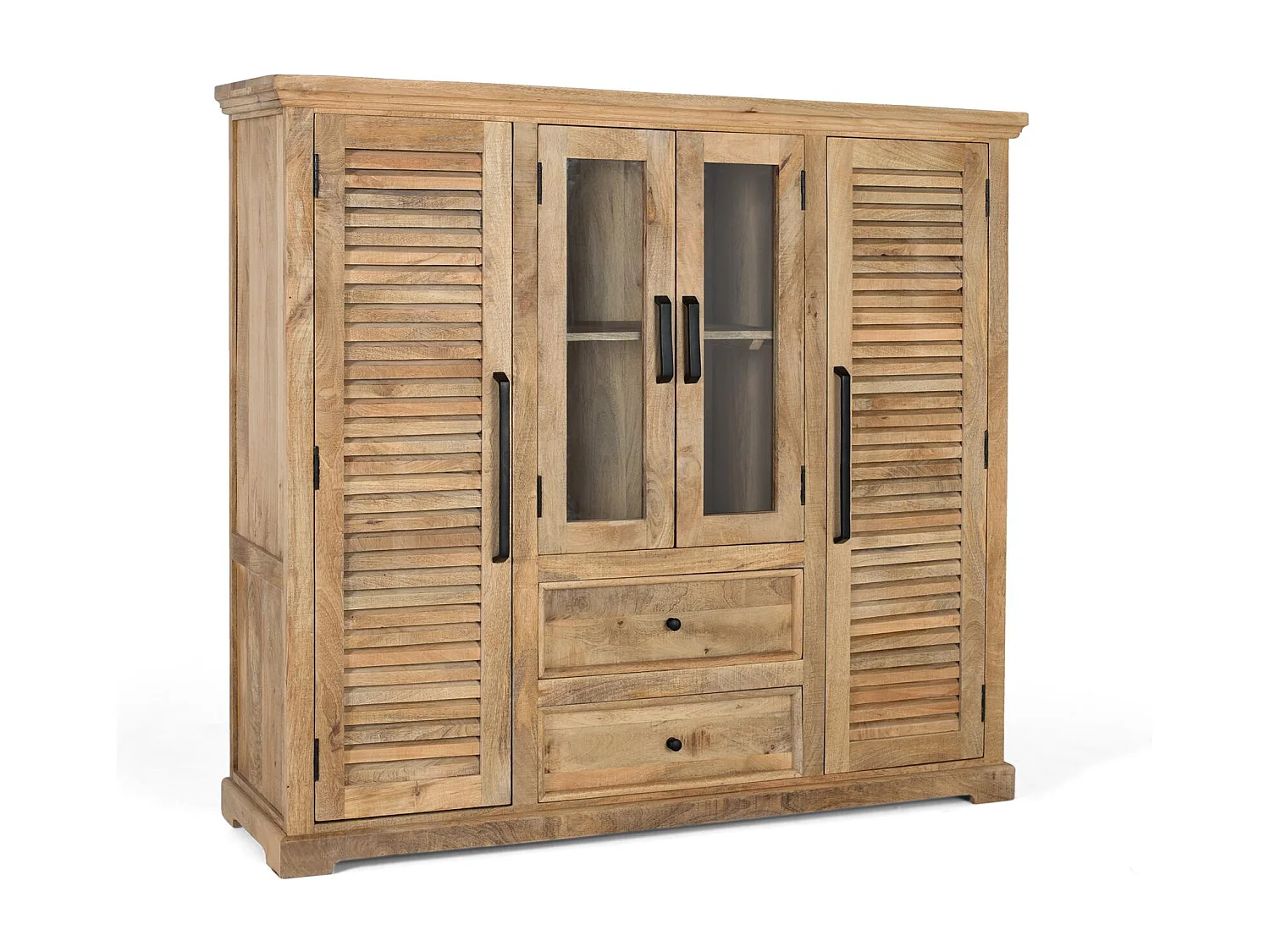 Armoire en bois de manguier masyw z dwoma centralnymi portami