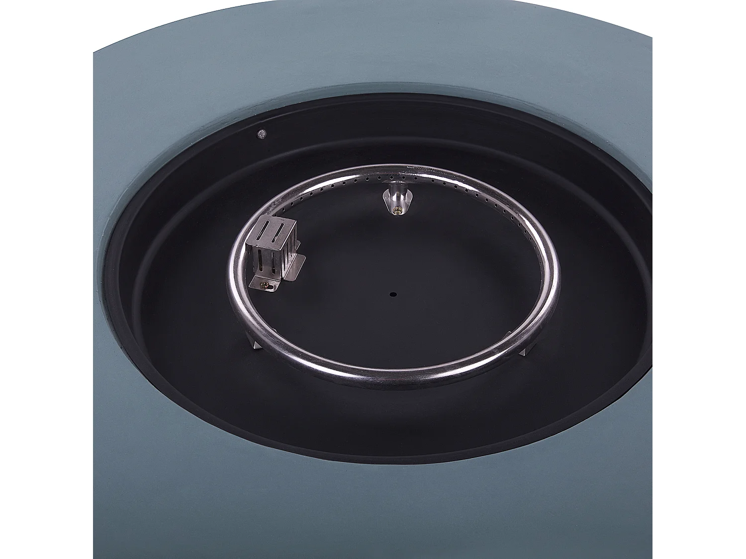 Brasero rond effet béton gris foncé INDUS