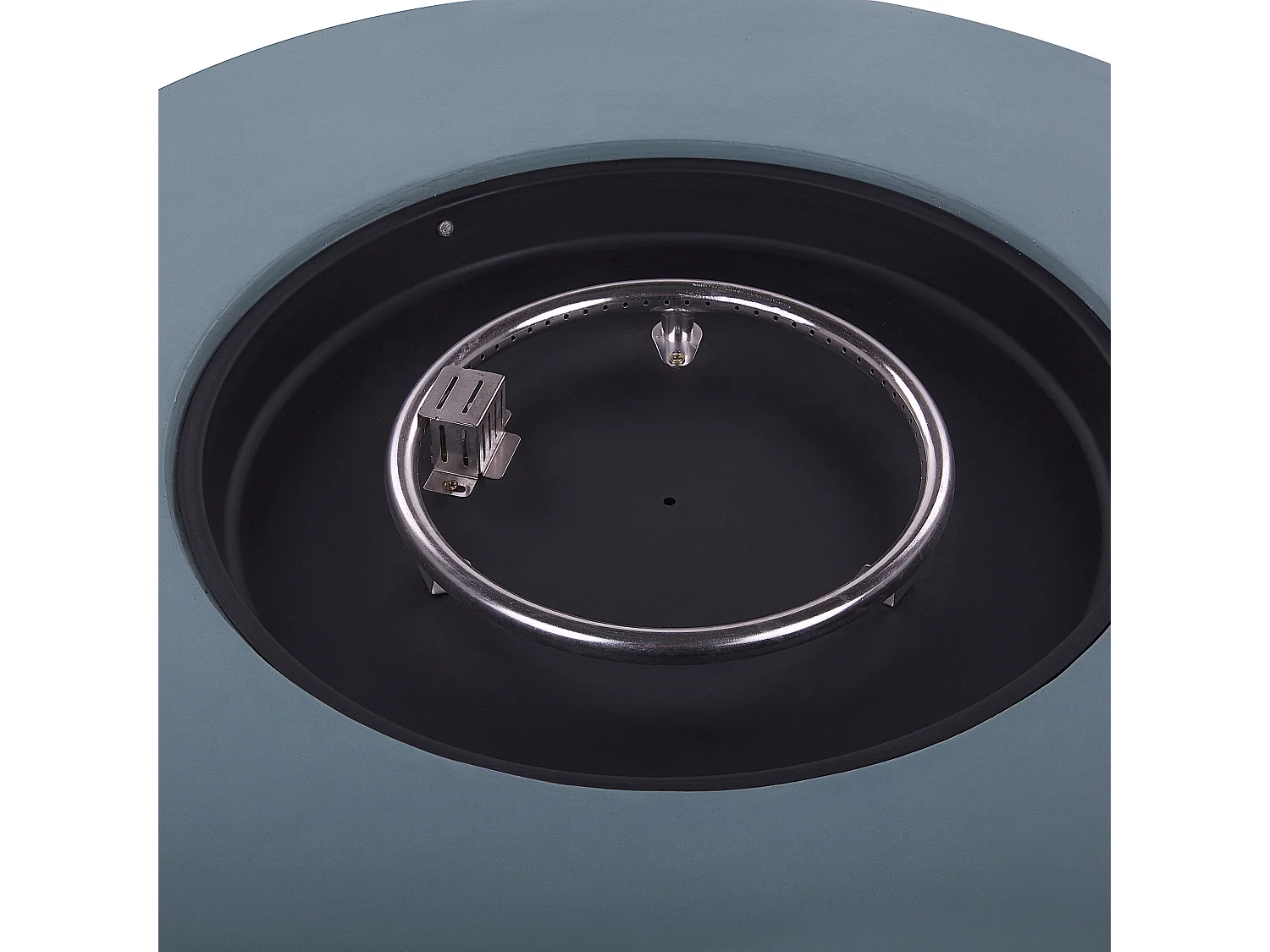 Brasero rond effet béton gris foncé INDUS