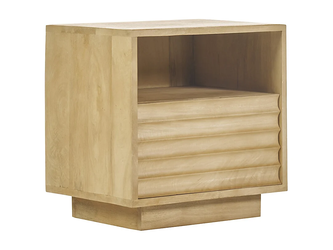 Table de chevet avec tiroir en bois manguier massif MATCHA