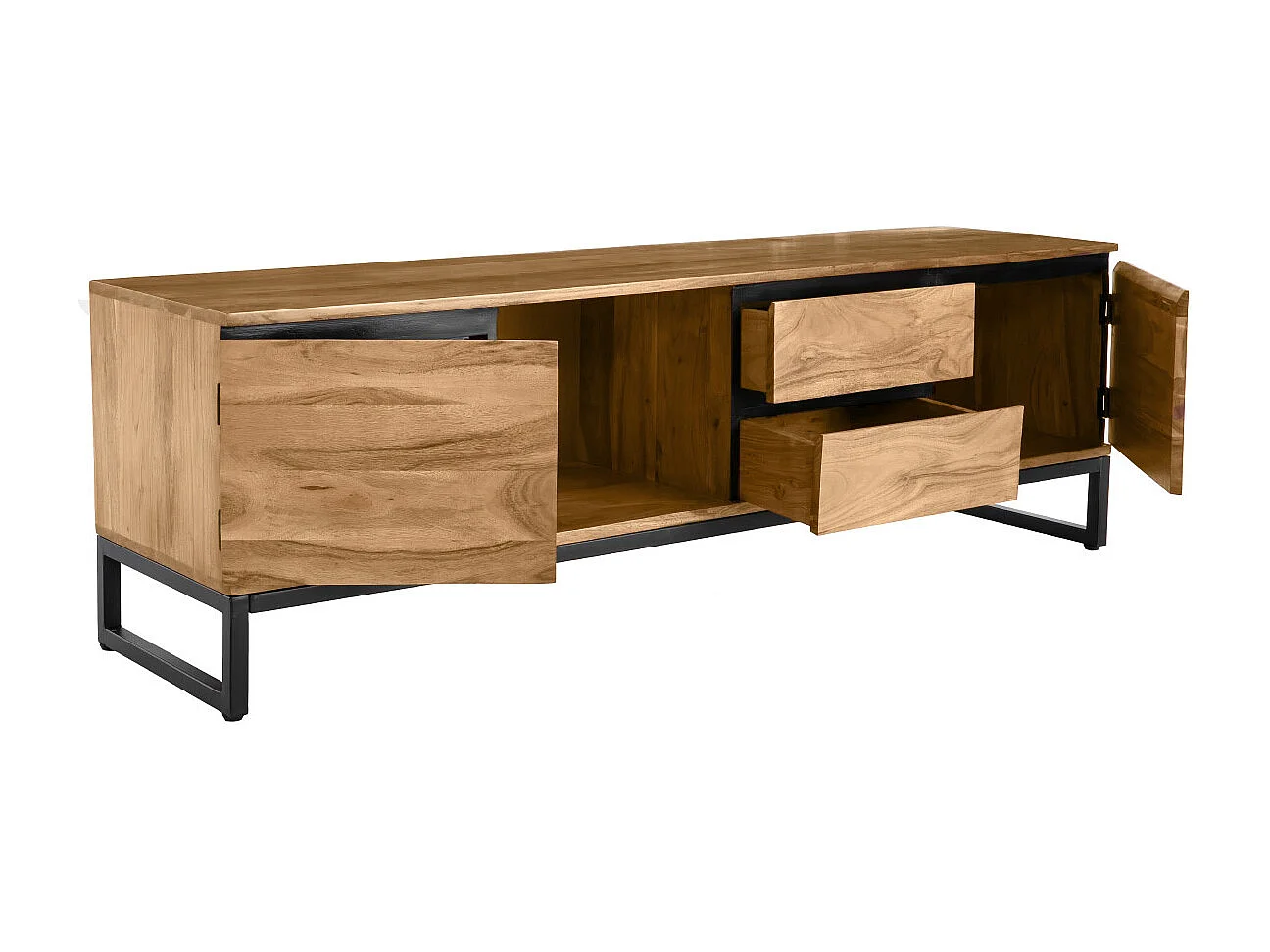 Mueble TV de acacia maciza 160 cm HOORN
