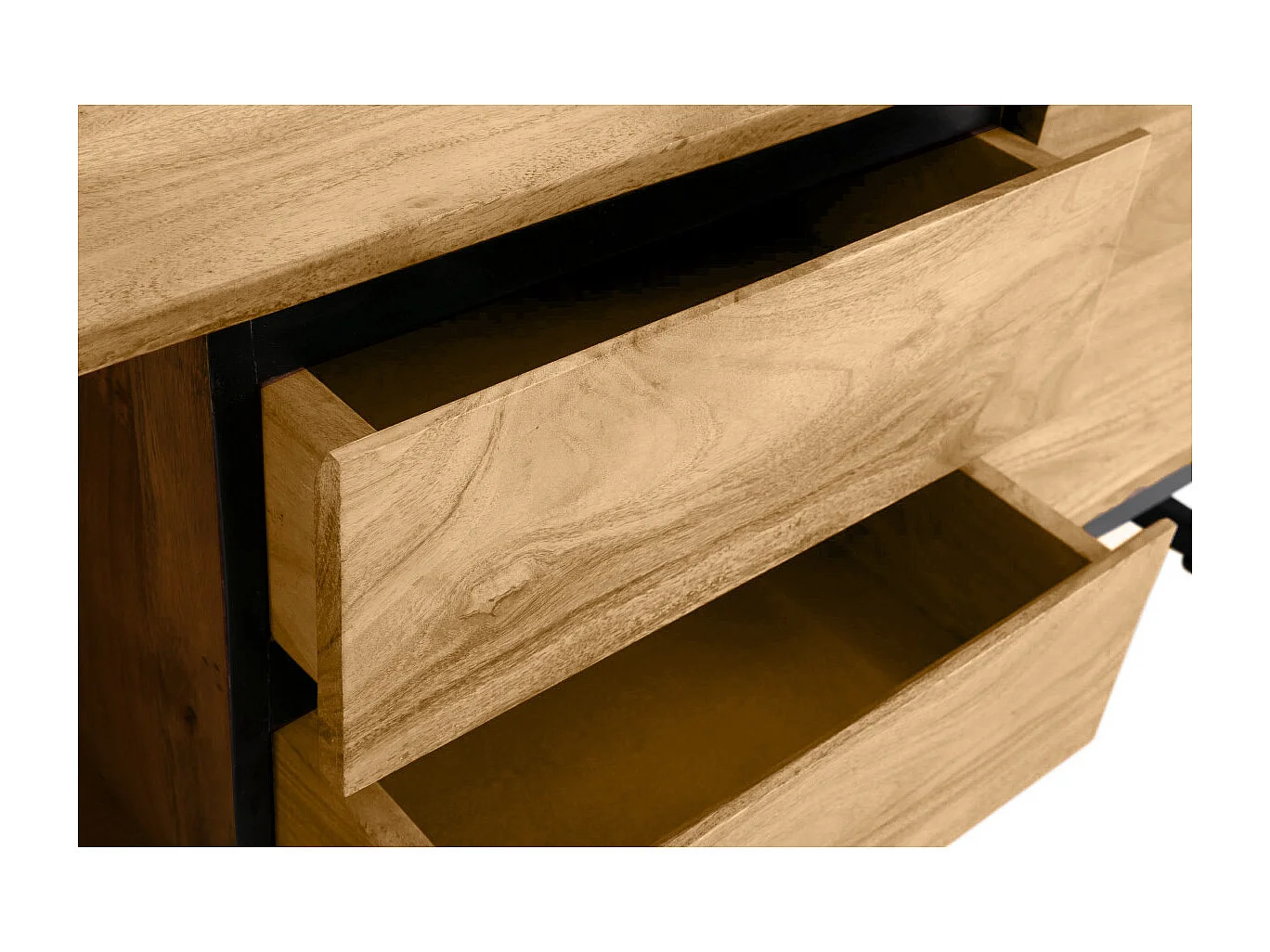 Mueble TV de acacia maciza 160 cm HOORN